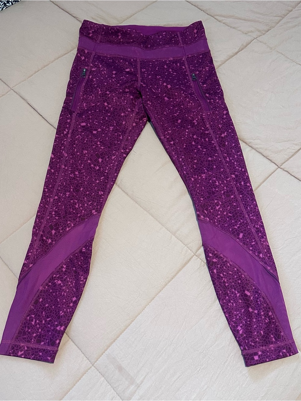 lululemon athletica Inspire Tight II, Size 4, Paradise Regal Geo Plum, 23”